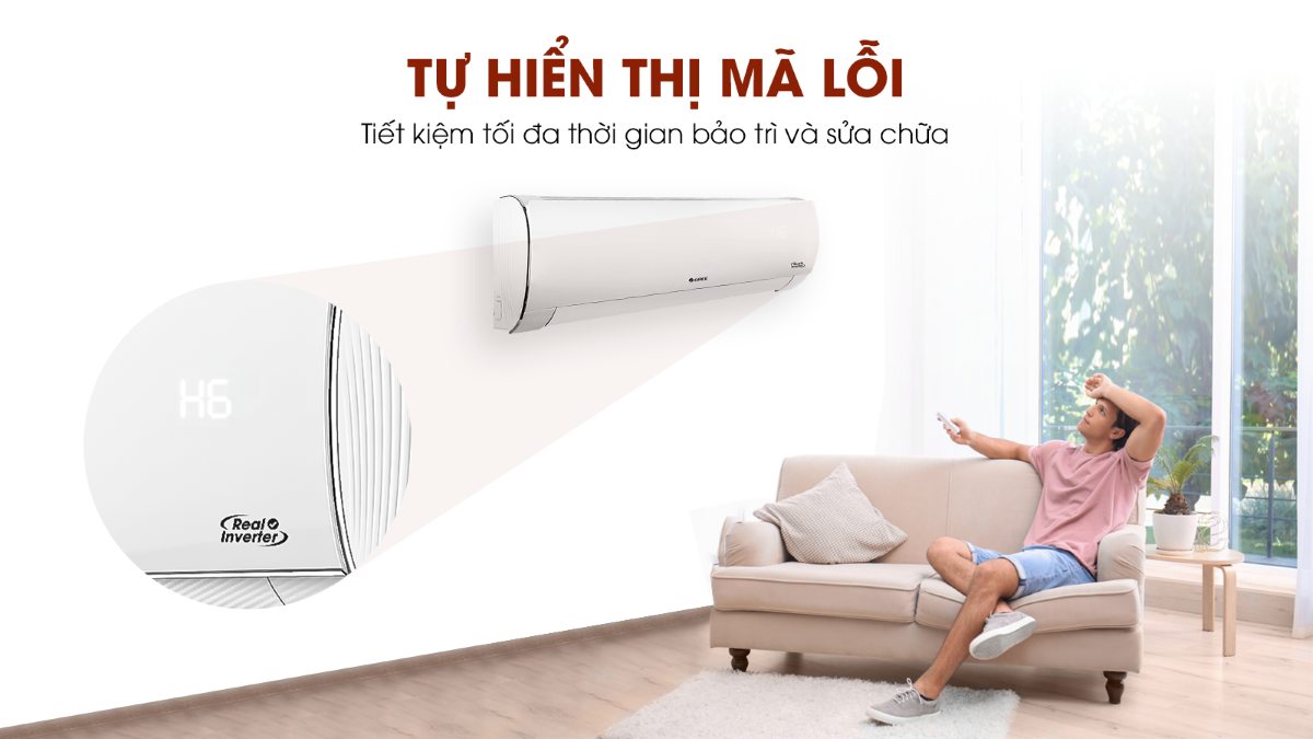 ĐIỀU HÒA GREE 1 CHIỀU INVERTER 9000BTU GWC09FB-K6D9A1W 5